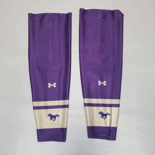 Used UnderArmor Western Mustangs Game Socks - USports