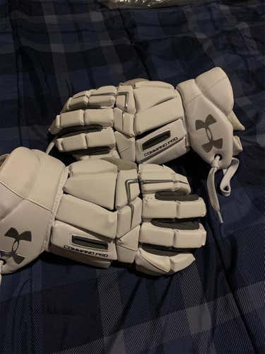 White New Player's Under Armour Command Pro 13" Lacrosse Gloves
