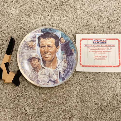 GOLF MEMORABILIA: GARY PLAYER LIMITED EDITION PLATE with COA