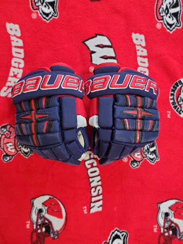 Navy/Red Bauer 4 Roll Gloves 10"