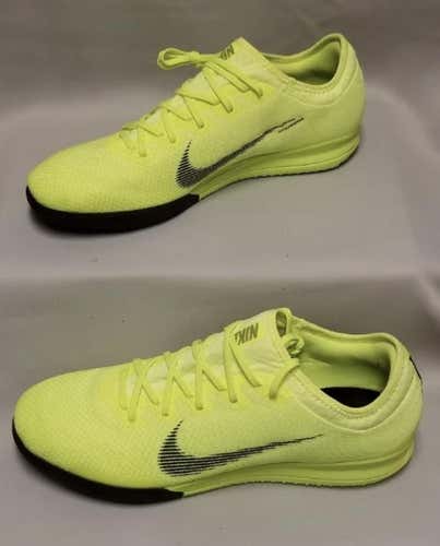 NIKE Mercurial Vapor 12 Pro IC Men's Size 7.5 Volt/Black Indoor Soccer Shoes AH7387-701