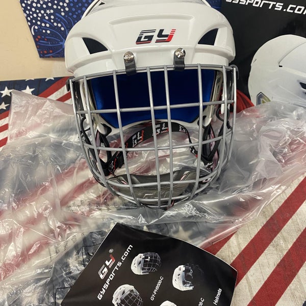 White New GYHockey XL Hockey Helmet-C153499