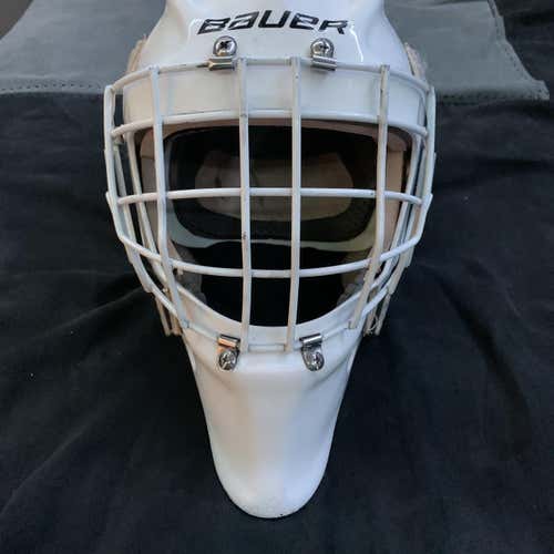 White Senior Bauer Profile 960XPM Pro Stock Goalie Mask