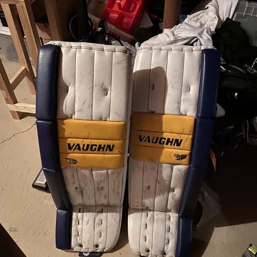 Blue Senior 35" Vaughn Velocity V7 Pro Stock Goalie Leg Pads