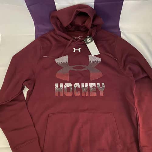UA Hockey Burgundy Hoodie L