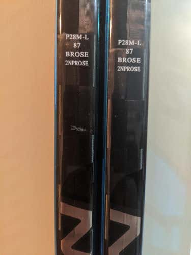 2 PACK Bauer NEXUS 2N Pro Hockey Stick Lefty P28M 87 flex Senior D1 PRO STOCK +2"
