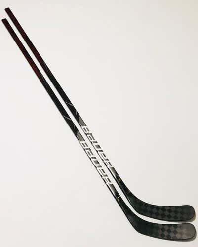 2 Pack Custom Maroon Bauer Vapor Flylite Hockey Sticks Clayton Keller-77 Flex-Full Tactile Grip-P92
