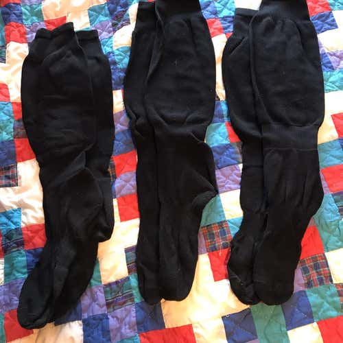 3 Pair of Black Baseball Socks