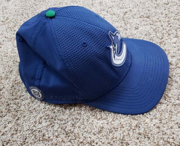 Vancouver Canucks Player Worn Hat #88 Adam Gaudette