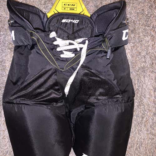 Black Senior Medium CCM Tacks 9040 Hockey Pants