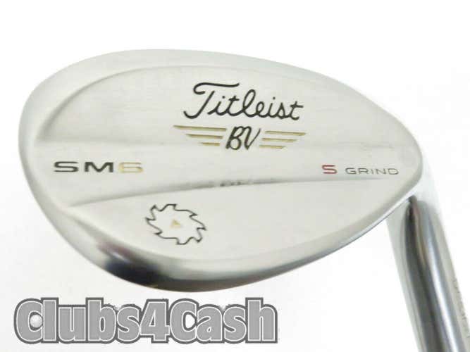 Titleist Vokey SM6 Tour Chrome S Grind Wedge Dynamic Gold AMT 58.10 LOB 58*