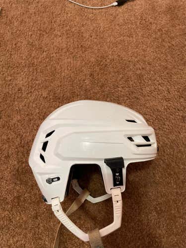 White Used Medium CCM Resistance Pro Stock Helmet