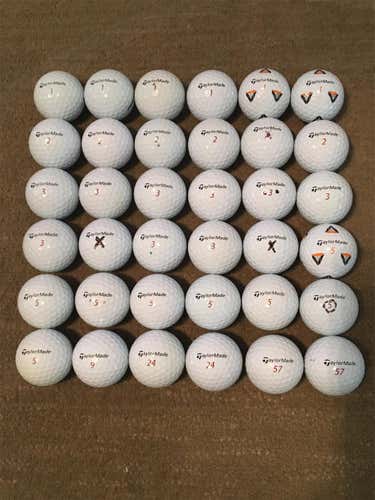 White Used TaylorMade TP5X 36 Pack (3 Dozen) Balls
