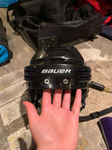 Black Used Medium Bauer Re-Akt 75 Helmet