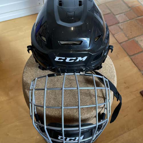 Black Used Small CCM Tacks 110 Helmet Combo