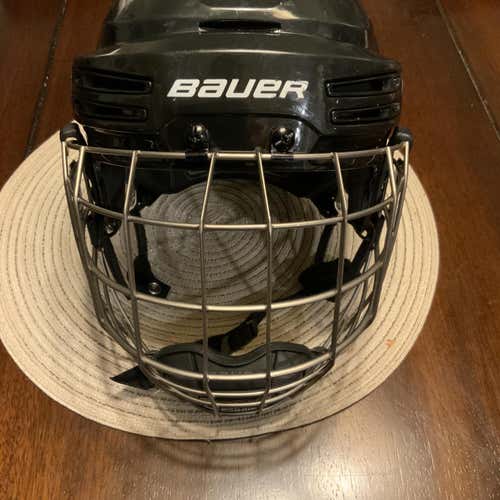 Black Used Medium Bauer Re-Akt 75 Helmet