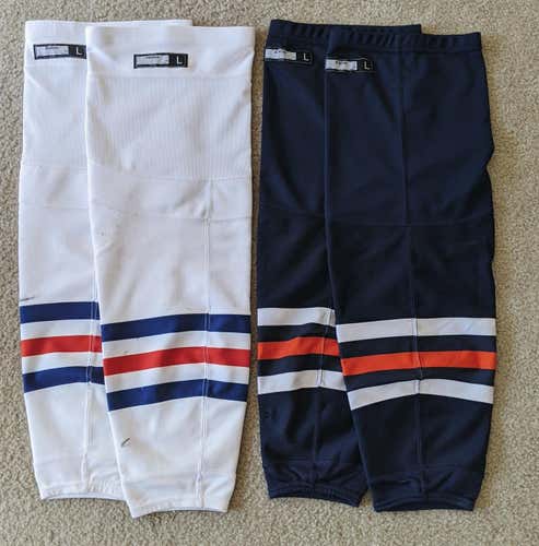 Edmonton Oilers Pro Stock Home and Away Reebok / CCM Socks