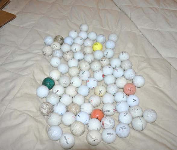 80+ Golf Balls - Titleist, Callaway, Pinnacle, Bridgestone, Top-Flite, Wilson, Dunlop, Other