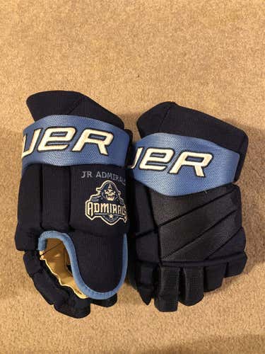 Blue Senior Bauer Vapor Pro Team 14" Pro Stock Gloves