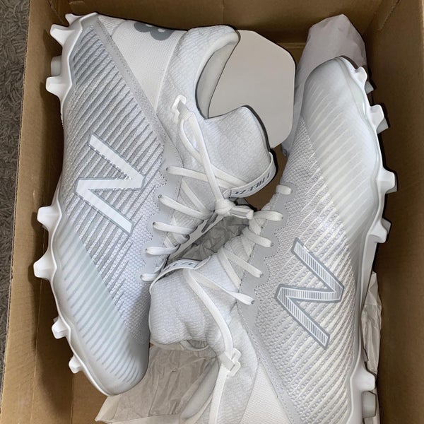 White Men's Size 12 (Women's 13) New Balance Cleats