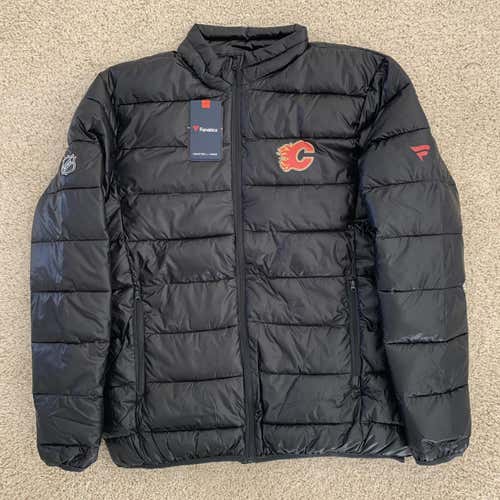 (Size Large) Fanatics Authentic Pro Calgary Flames Puffer Jacket Men's
