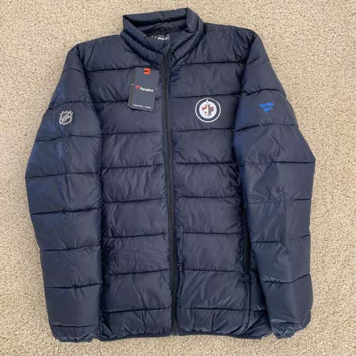 (Size L) Fanatics Authentic Pro Winnipeg Jets Puffer Jacket Men's