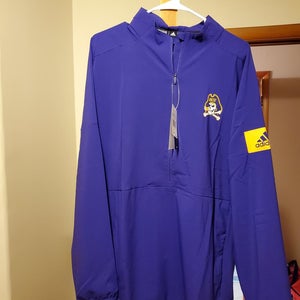 Purple ECU Men's Large Adidas 1/2 Zip Pullover