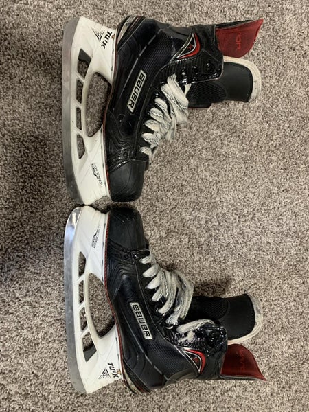 Used Senior Bauer Vapor 1X 2.0 Hockey Skates Extra Wide Width Size 8