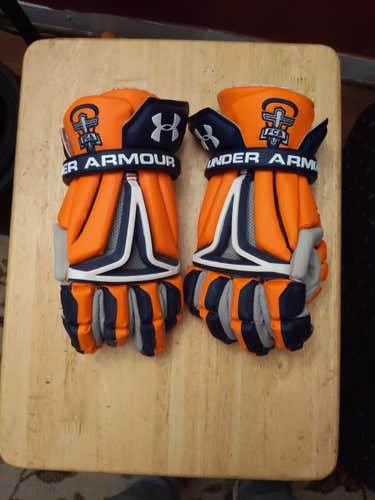 Blue Used Player's Under Armour Lacrosse Gloves 14"