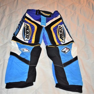 MSR RAGE Motocross Pants, Black/Yellow/Blue, Size 22