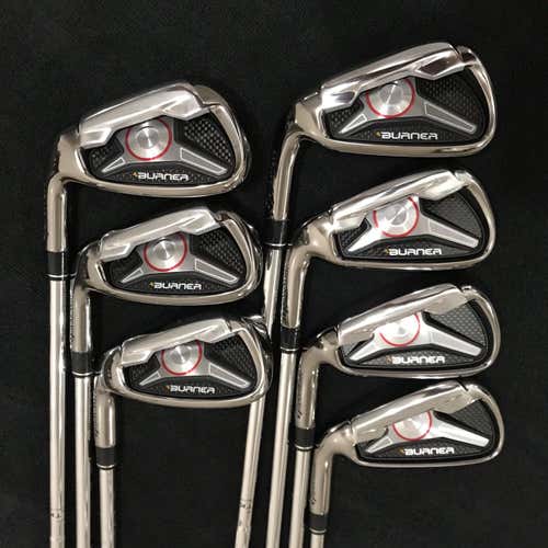 Men's Left Hand Burner Stiff Flex Steel Shaft Iron Set