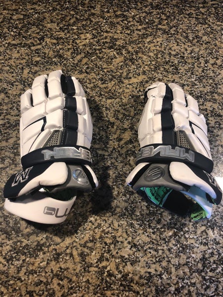 White New Player's Maverik M4 13" Lacrosse Gloves