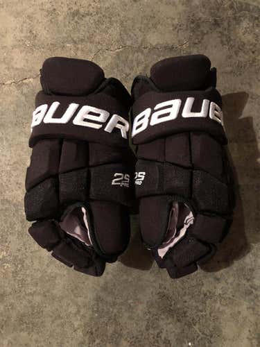 Black Senior Bauer Supreme 2S Pro 14" Pro Stock Gloves