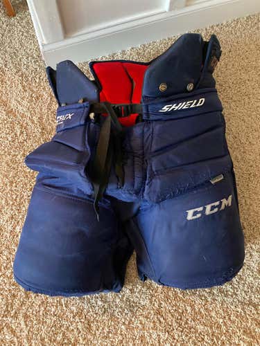Blue Senior Medium CCM Pro Stock Goalie Pants