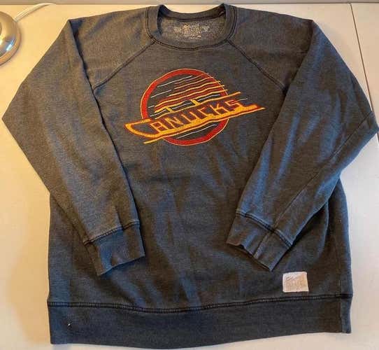 Used Retro Large Vancouver Canucks Retro Brand Crew Sweatshirt