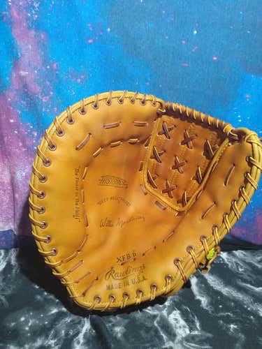 Gold New High School/College Rawlings XFB6 Left Hand Throw First Base Baseball Glove 14"