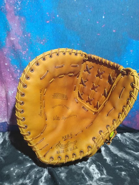 Gold New High School/College Rawlings XFB6 Left Hand Throw First Base Baseball Glove 14"