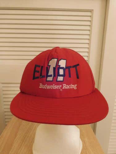 Vintage Bill Elliott Budweiser Racing Snapback Hat NASCAR
