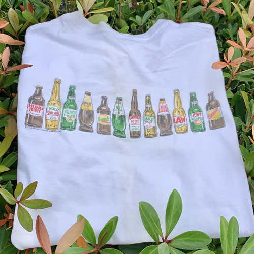 Vintage 90s Beer Bottles Shirt Sz XL Single Stitch Rare Tee