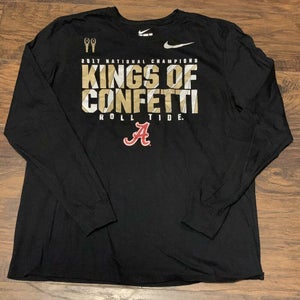 Alabama Crimson Tide Nike Kings of Confetti 2017 Champions Long sleeve sz XL
