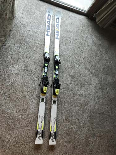 Used HEAD Racing World Cup Rebels i.GS RD Skis With Bindings Max Din 16