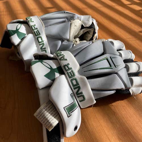 Gray Used Under Armour 13" Lacrosse Gloves