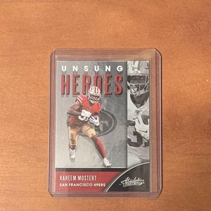 Raheem Mostert 49ers 2020 Panini Absolute Football Unsung Heroes Insert