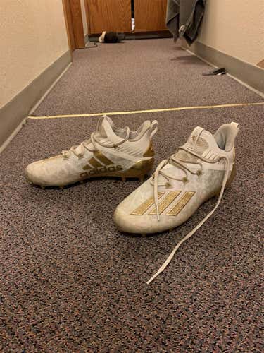 White Men's Molded Cleats Adidas Cleats