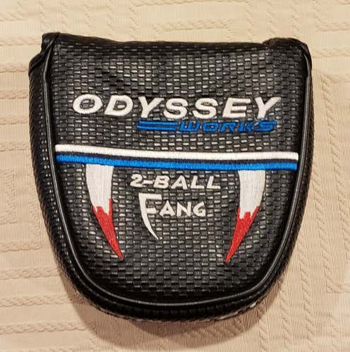 Odyssey 2-Ball Fang Mallet Putter Head Cover Used