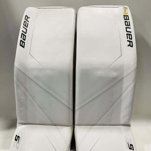 White Senior Small 33" Bauer Supreme 2S Pro Goalie Leg Pads