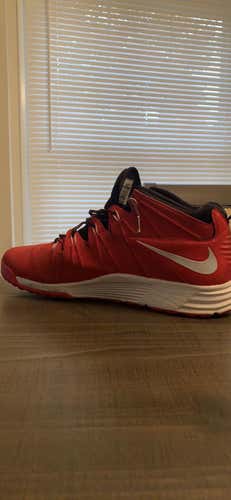 Red Men's Turf Cleats High Top