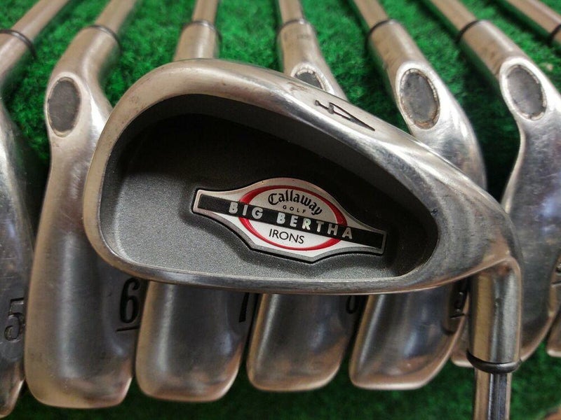 Callaway Golf 2002 Big Bertha Iron Set 4-10,W Uniflex Steel Shaft BB Grips