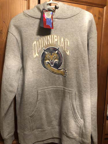 Brand New Quinnipiac Bobcats Gray Adult Medium Fanatics Hoodie