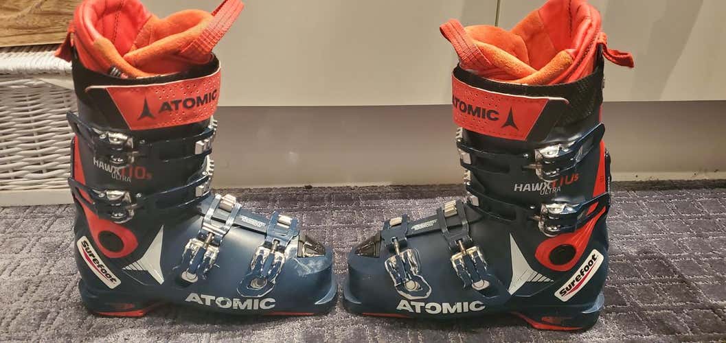 Size 290 mm Used Men's Atomic Hawx Ultra 110 Ski Boots